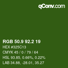 カラーコード: RGB 50.9 92.2 19 | qconv.com