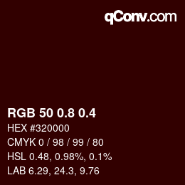 カラーコード: RGB 50 0.8 0.4 | qconv.com