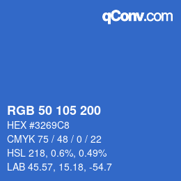 Color code: RGB 50 105 200 | qconv.com