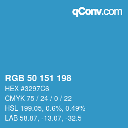 Color code: RGB 50 151 198 | qconv.com