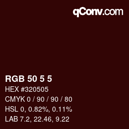 Color code: RGB 50 5 5 | qconv.com