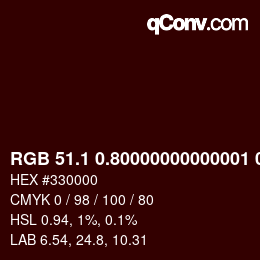 カラーコード: RGB 51.1 0.80000000000001 0 | qconv.com