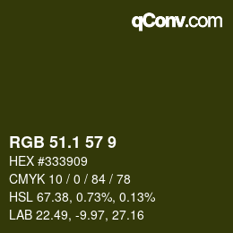 カラーコード: RGB 51.1 57 9 | qconv.com