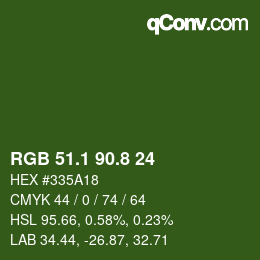 Color code: RGB 51.1 90.8 24 | qconv.com