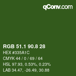 Color code: RGB 51.1 90.8 28 | qconv.com