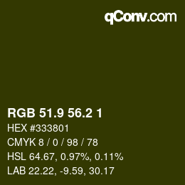 カラーコード: RGB 51.9 56.2 1 | qconv.com
