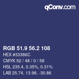 カラーコード: RGB 51.9 56.2 108 | qconv.com