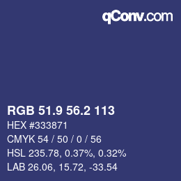 Color code: RGB 51.9 56.2 113 | qconv.com