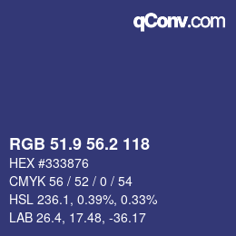 Color code: RGB 51.9 56.2 118 | qconv.com