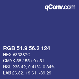 Color code: RGB 51.9 56.2 124 | qconv.com