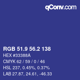 Color code: RGB 51.9 56.2 138 | qconv.com