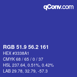 カラーコード: RGB 51.9 56.2 161 | qconv.com