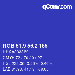 カラーコード: RGB 51.9 56.2 185 | qconv.com