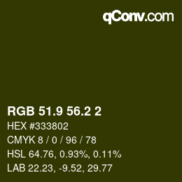Color code: RGB 51.9 56.2 2 | qconv.com