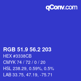 カラーコード: RGB 51.9 56.2 203 | qconv.com