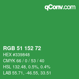 Farbcode: RGB 51 152 72 | qconv.com