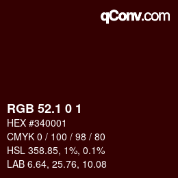 カラーコード: RGB 52.1 0 1 | qconv.com