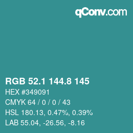 Farbcode: RGB 52.1 144.8 145 | qconv.com