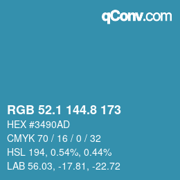 Color code: RGB 52.1 144.8 173 | qconv.com
