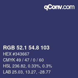 Color code: RGB 52.1 54.8 103 | qconv.com