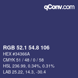 Color code: RGB 52.1 54.8 106 | qconv.com