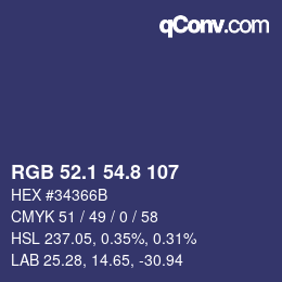 Color code: RGB 52.1 54.8 107 | qconv.com