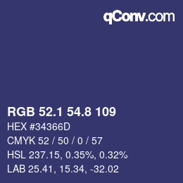 Color code: RGB 52.1 54.8 109 | qconv.com
