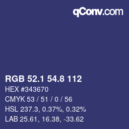 Color code: RGB 52.1 54.8 112 | qconv.com