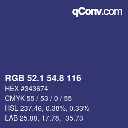 Color code: RGB 52.1 54.8 116 | qconv.com