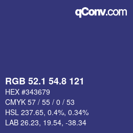 Color code: RGB 52.1 54.8 121 | qconv.com