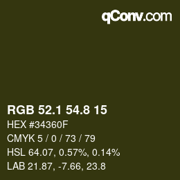 Color code: RGB 52.1 54.8 15 | qconv.com