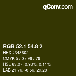 カラーコード: RGB 52.1 54.8 2 | qconv.com