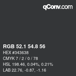 Color code: RGB 52.1 54.8 56 | qconv.com