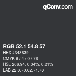 Color code: RGB 52.1 54.8 57 | qconv.com