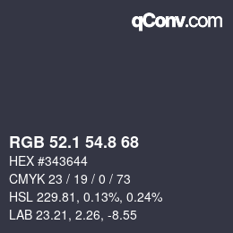 Color code: RGB 52.1 54.8 68 | qconv.com