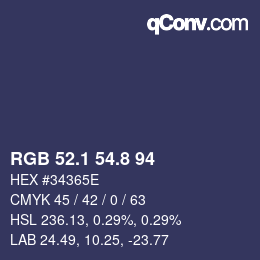 Color code: RGB 52.1 54.8 94 | qconv.com