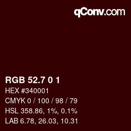 カラーコード: RGB 52.7 0 1 | qconv.com