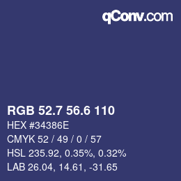 カラーコード: RGB 52.7 56.6 110 | qconv.com