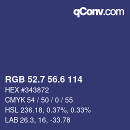 カラーコード: RGB 52.7 56.6 114 | qconv.com