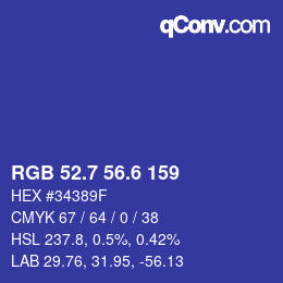 カラーコード: RGB 52.7 56.6 159 | qconv.com