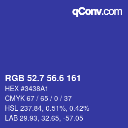 カラーコード: RGB 52.7 56.6 161 | qconv.com