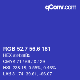 カラーコード: RGB 52.7 56.6 181 | qconv.com