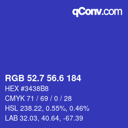 カラーコード: RGB 52.7 56.6 184 | qconv.com