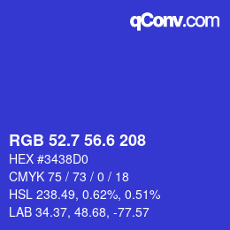 カラーコード: RGB 52.7 56.6 208 | qconv.com