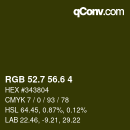 カラーコード: RGB 52.7 56.6 4 | qconv.com
