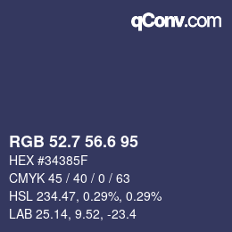 カラーコード: RGB 52.7 56.6 95 | qconv.com