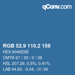 Farbcode: RGB 52.9 110.2 158 | qconv.com
