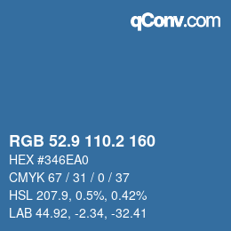 Farbcode: RGB 52.9 110.2 160 | qconv.com