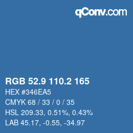Color code: RGB 52.9 110.2 165 | qconv.com