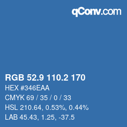 Color code: RGB 52.9 110.2 170 | qconv.com